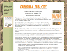 Tablet Screenshot of guerrillapublicity.com